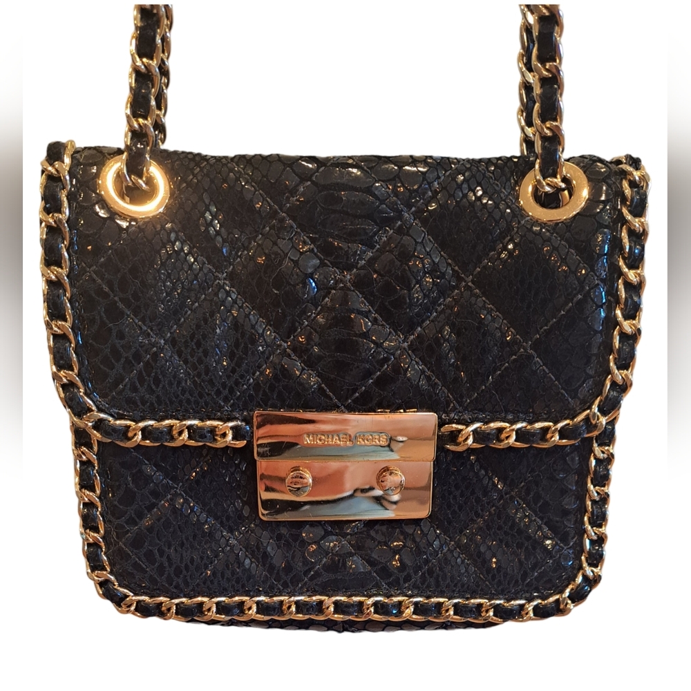Michael Kors Carine Python Embossed Shoulder Bag - image 3